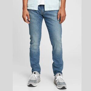Gap Denim GapFlex Slim Washwell Medium Indigo Wash Straight Leg Jeans Pant 40x32
